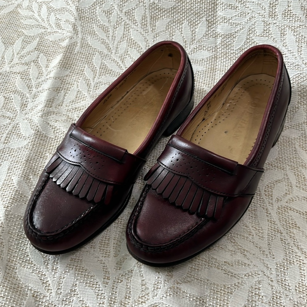 Cole Haan Men’s Cordovan‎ Leather Fringed Loafer Size 9E
